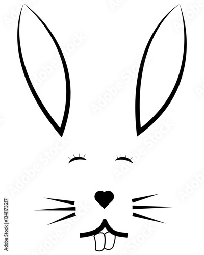 Cute Bunny Face vector