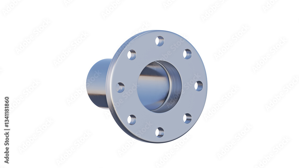 metal parts weld flange 3D rendering metal parts weld flange 3D rendering