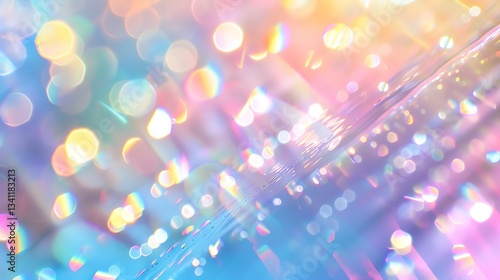 Abstract iridescent background with bokeh.