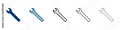 wrench icon vector isolated on white background. Wrench vector icon. Spanner symbol