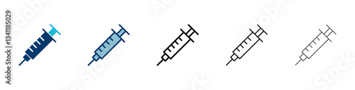 Syringe icon vector isolated on white background. injection icon