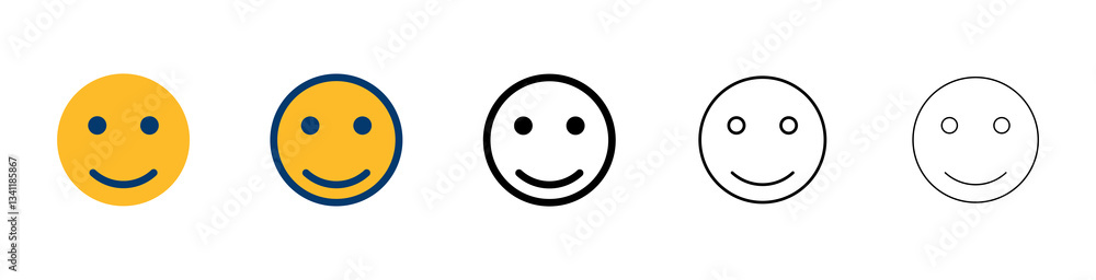 Fototapeta premium Smile icon vector isolated on white background. Smile vector icon. Emoticon Icon vector. Emoji