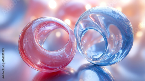 Colorful glass spheres highlight artistic craftsmanship in a soft light setting