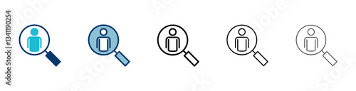 Hiring icon vector isolated on white background. Human resources concept. Recruitment. Search job vacancy icon. Hire. Find people icon