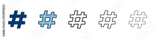 Hashtag icon vector isolated on white background. hashtag vector icon