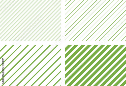 緑色のストライプパターン背景のイラスト
