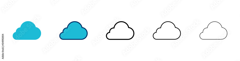 Cloud icon vector isolated on white background. cloud computing icon Cloud icon vector isolated on white background. cloud computing icon
