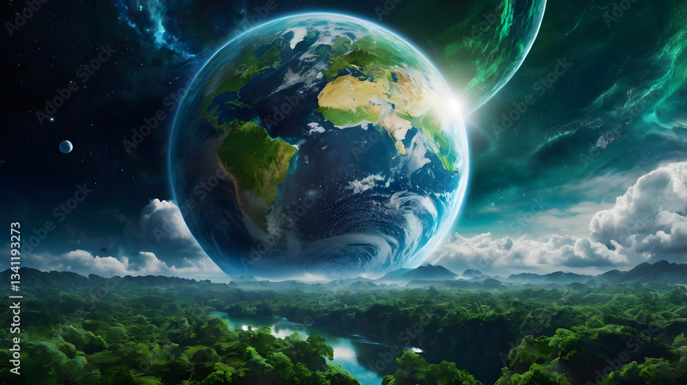 Harmony of Worlds A Lush Forest Under Celestial Skies (2) Harmony of Worlds A Lush Forest Under Celestial Skies (2)