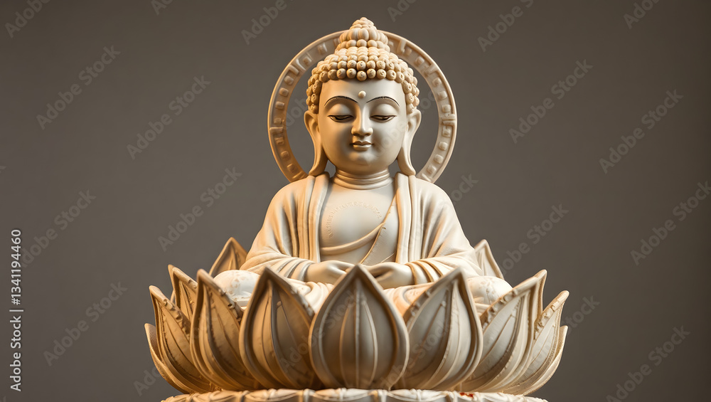 Fototapeta premium statue of buddha, ai generated