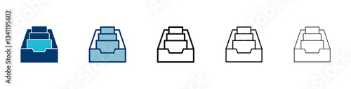 Archive folders icon vector isolated on white background. binders vector icon. Archive storage icon.