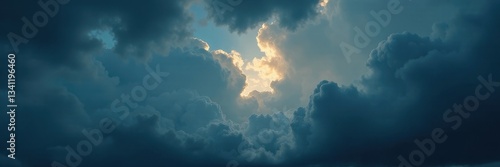 Thick, leaden clouds create a dark, oppressive atmosphere , meteorological, storm