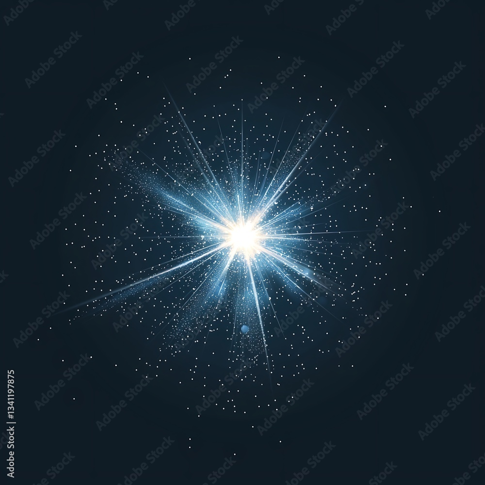 Celestial Burst: Light Explosion in Dark Space. Celestial Burst: Light Explosion in Dark Space.
