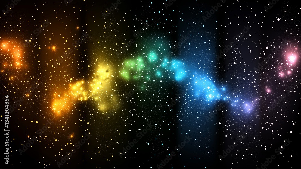 Obraz premium A vibrant digital background is created by patterns of colorful abstract light