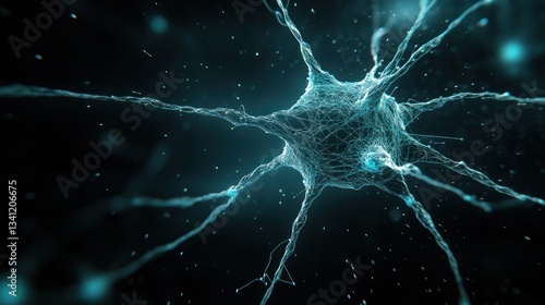 Microscopic View of a Neuron's Intricate Network
