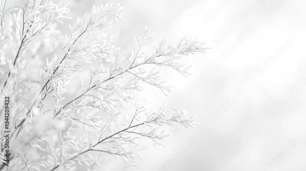 an abstract representation of nature in white. an abstract representation of nature in white.