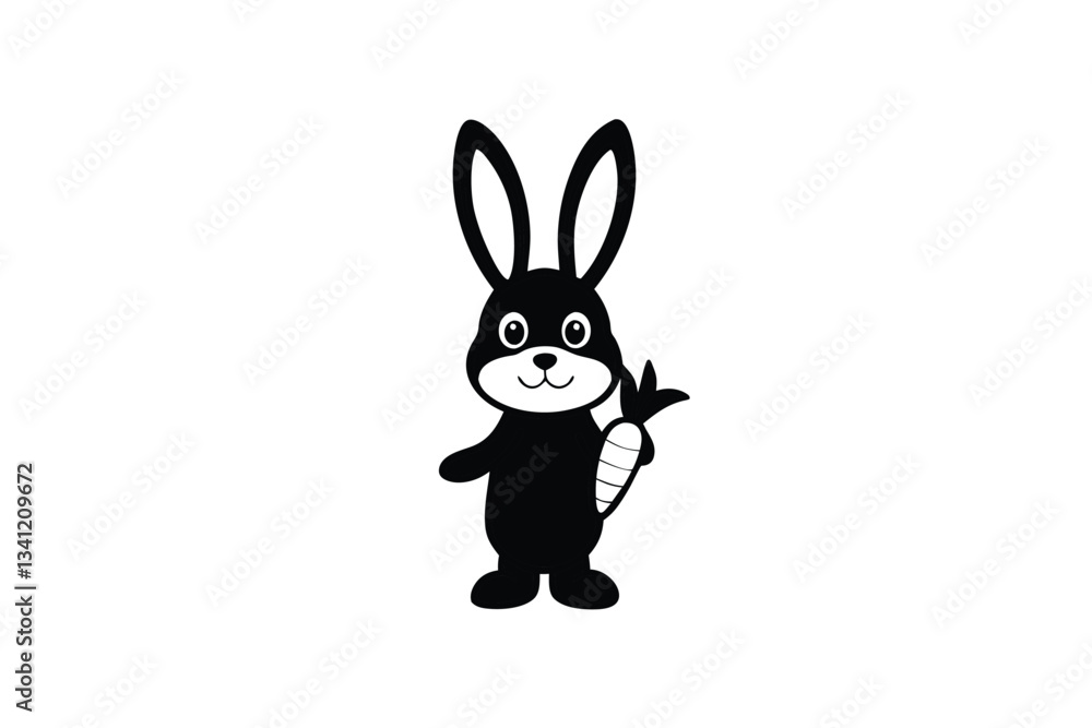 Obraz premium vector illustration of a rabbit