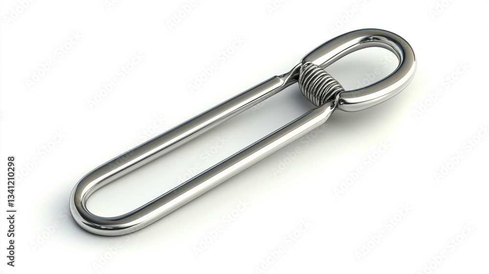 Metal spring clasp isolated on white. Metal spring clasp isolated on white.