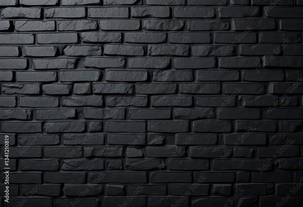 Rough-hewn black brick wall texture, deep shadows, varied mortar, wall, background Rough-hewn black brick wall texture, deep shadows, varied mortar, wall, background