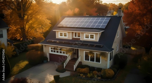 solar panels on the roof
