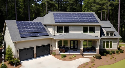 solar panels on the roof