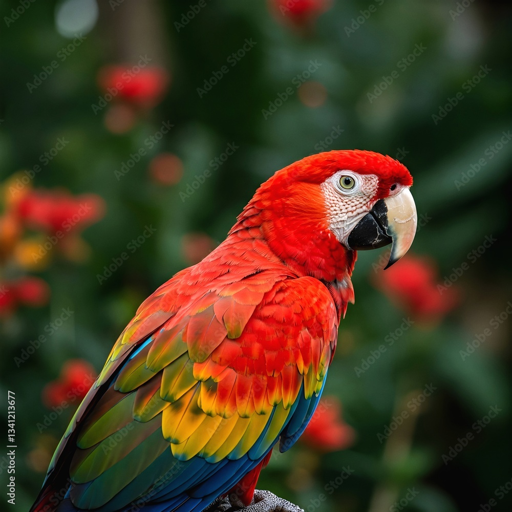 Fototapeta premium red and yellow macaw