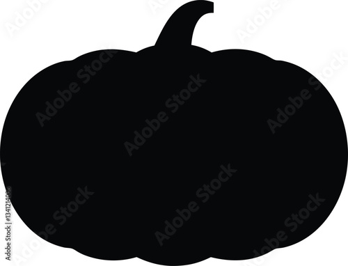 Pumpkin silhouette vector,Pumpkin icon