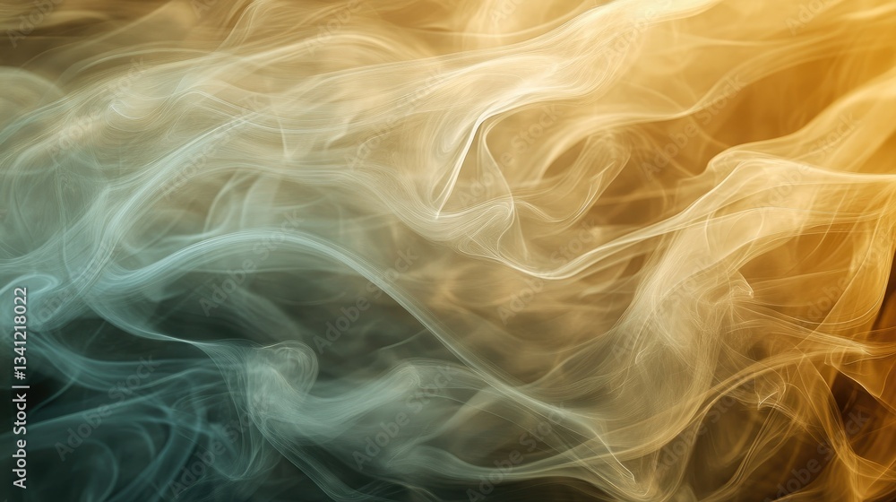 Fototapeta premium Layers of translucent brown smoke swirling in a hypnotic motion, abstract and fluid.