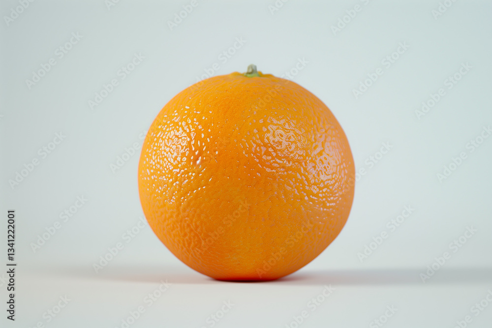 A perfectly round orange with a smooth surface and bright color, set against a clean white backdrop. A perfectly round orange with a smooth surface and bright color, set against a clean white backdrop.