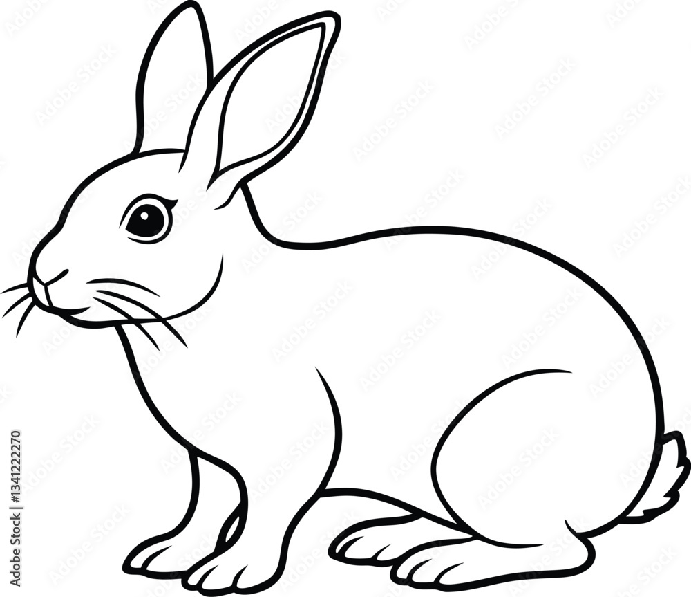 rabbit line art vector,rabbit outline icon rabbit line art vector,rabbit outline icon