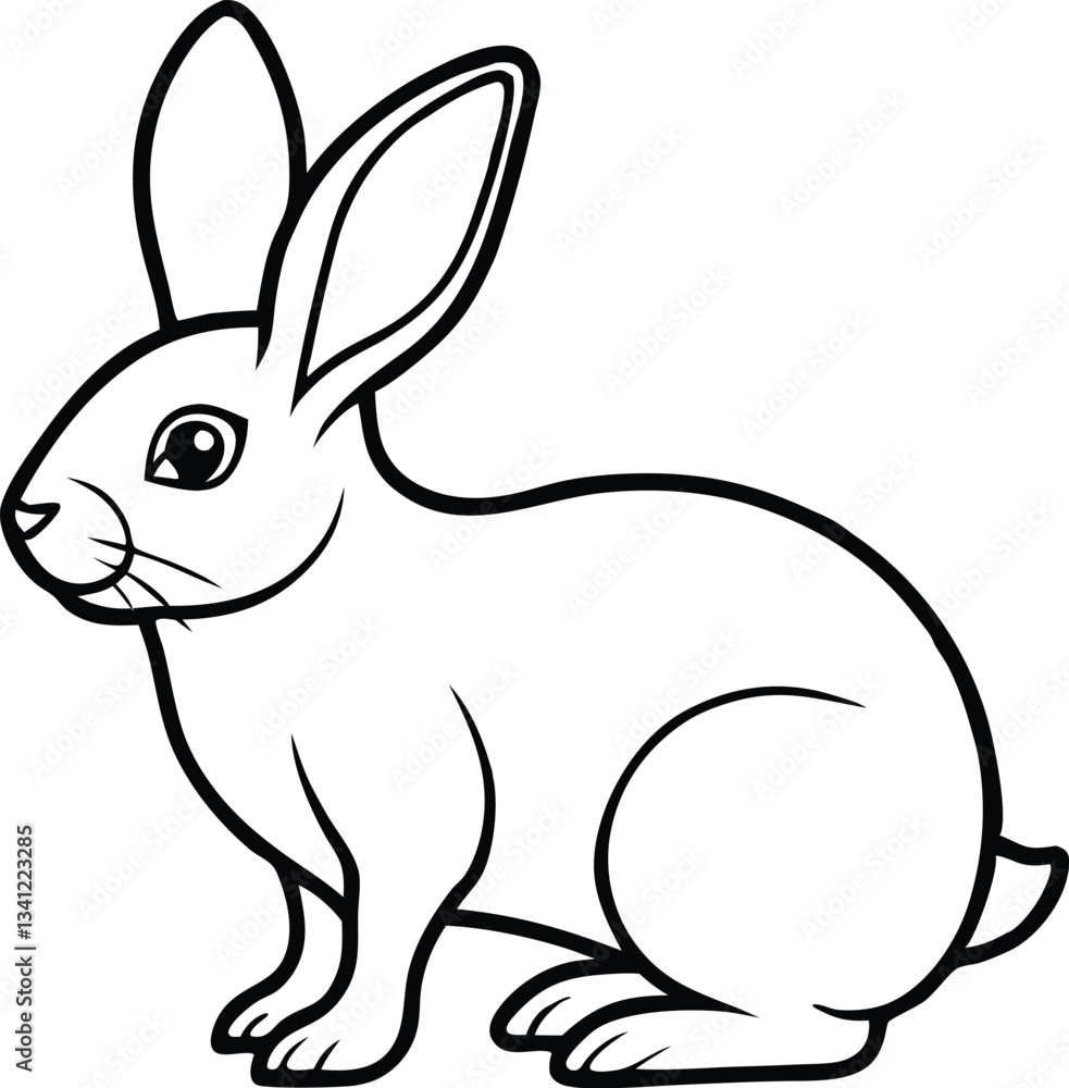 rabbit line art vector,rabbit outline icon rabbit line art vector,rabbit outline icon