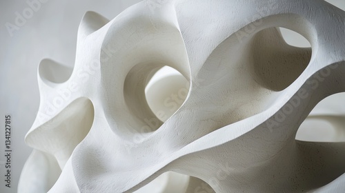 the enigma of abstract forms in white.