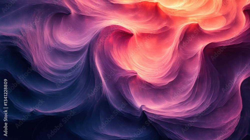 Obraz premium Abstract Swirling Canyon Walls in Vibrant Hues