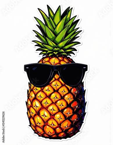 pineapple on white background