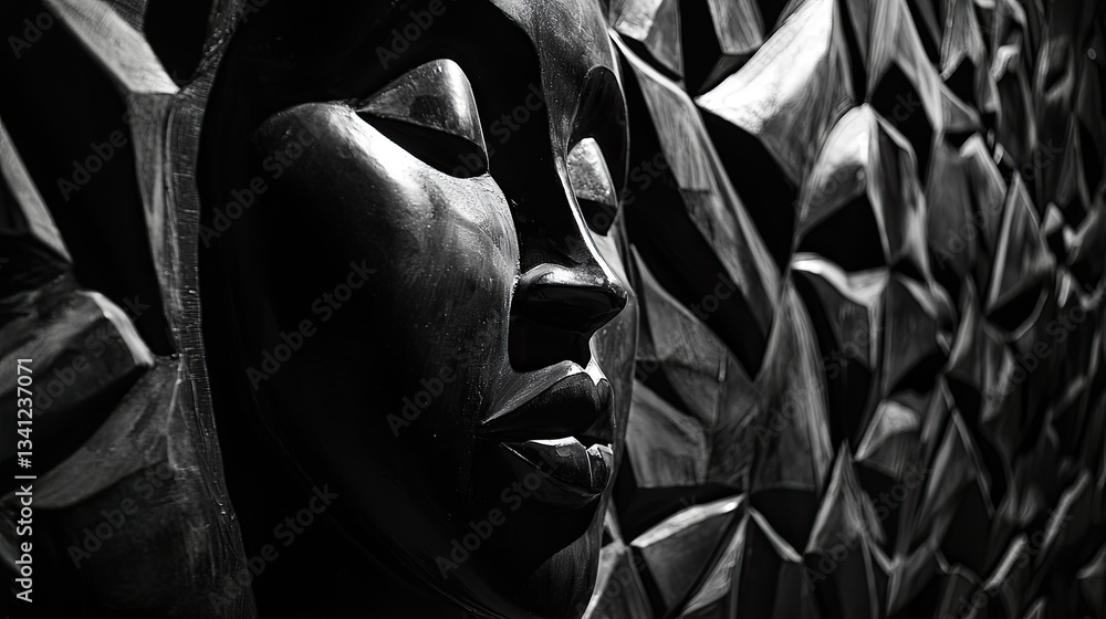 Obraz premium abstract representations of cultural celebrations in black hues.