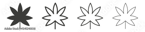 Cannabis icon collection for website designs