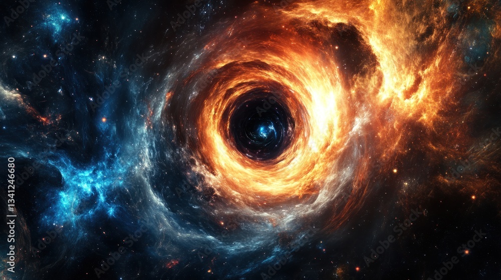 Mystical cosmic gateway in deep space with swirling nebulae and stellar dust Mystical cosmic gateway in deep space with swirling nebulae and stellar dust