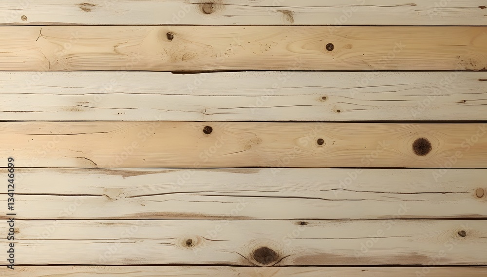 Fototapeta premium Rustic Knotty Light Wooden Planks with Aged Natural Texture
