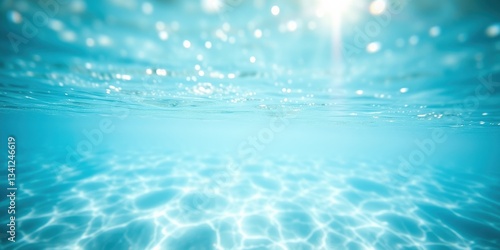 Serene Underwater Scene Sunlit Aquatic Surface and Tranquil Depths