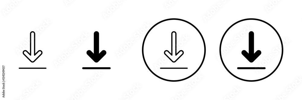 Download icon vector. Download sign and symbol Download icon vector. Download sign and symbol
