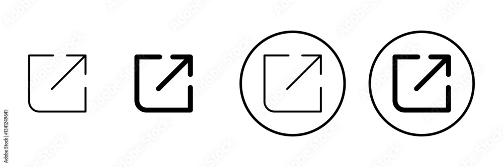 External link icon vector. link sign and symbol. hyperlink symbol External link icon vector. link sign and symbol. hyperlink symbol