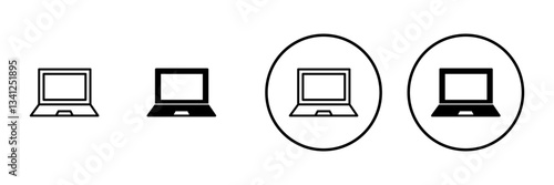 Laptop icon vector. computer sign and symbol