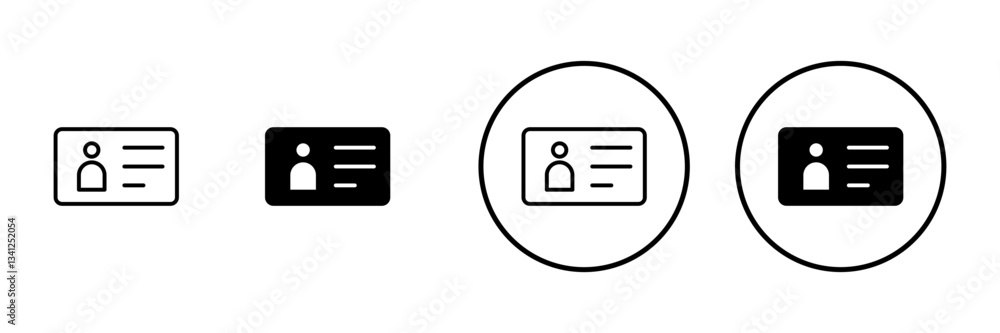 License icon vector. ID card icon. driver license, staff identification card License icon vector. ID card icon. driver license, staff identification card