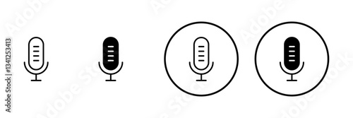 Microphone icon vector. karaoke sign and symbol