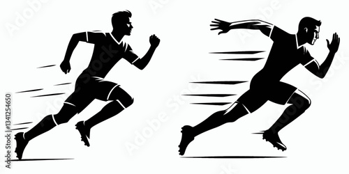 Football Player Sprinting silhouette against stadium lights captures the raw intensity of chasing victory.