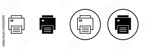 Print icon vector. printer sign and symbol