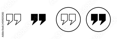 Quote icon vector. Quotation mark sign and symbol