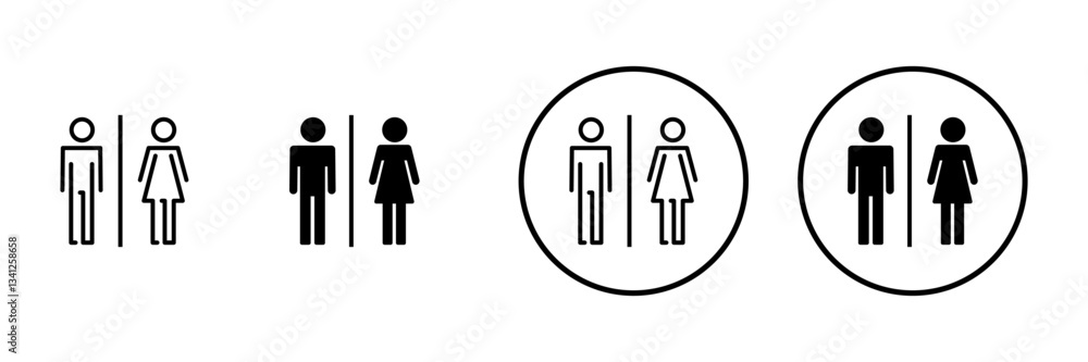 Toilet icon vector. Girls and boys restrooms sign and symbol. bathroom sign. wc, lavatory Toilet icon vector. Girls and boys restrooms sign and symbol. bathroom sign. wc, lavatory