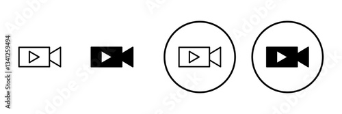 Video icon vector. video camera sign and symbol. movie sign. cinema