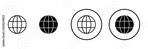 Web icon vector. go to web sign and symbol. web click icon. Global search icon