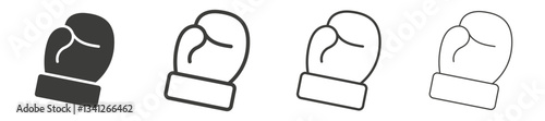 Boxing glove vector icons graphic pack